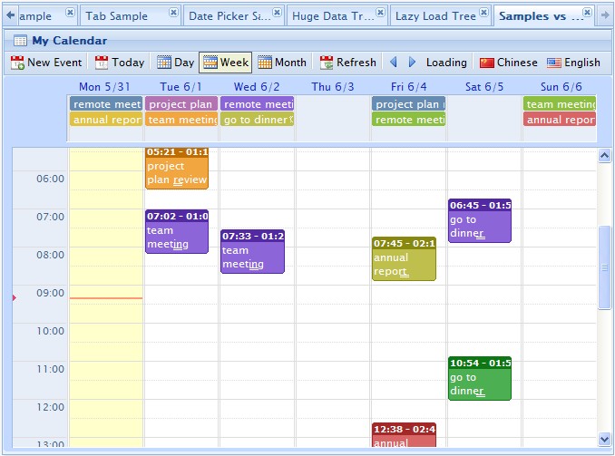 web delicious jquery event calendar