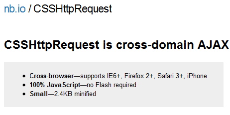 CSSHttpRequest Best Javascript Library to Cross Domain using Ajax CSSHttpRequest Best Javascript Library to Cross Domain using Ajax